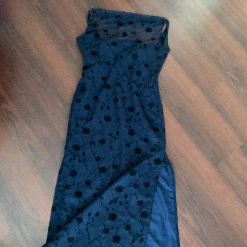 Vintage Sheer Double Slit Dress